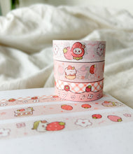 Load image into Gallery viewer, Strawberry Cafe Washi Tape Set