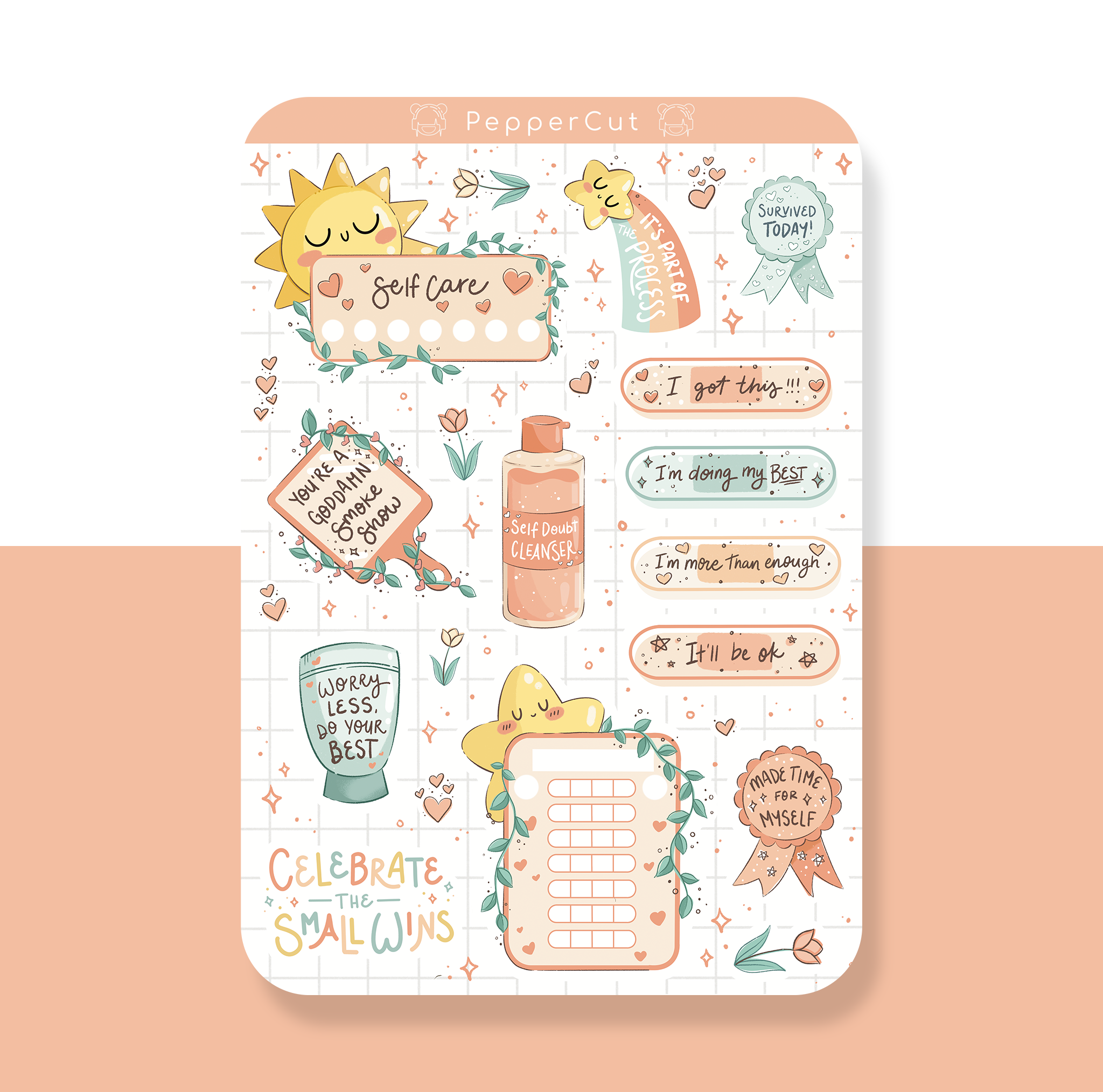 Planner Stickers Self Care Variety – Fujibee
