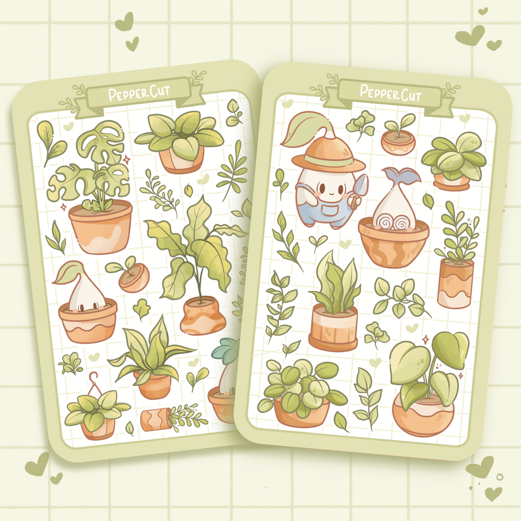 A10. Houseplants Sticker Sheets