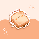 I'm Toast Waterproof Sticker