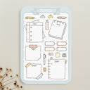 P8. Blue Memo Planner Sticker Sheet