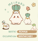 Character profile of Meiparu with likes, dislikes, and background information.