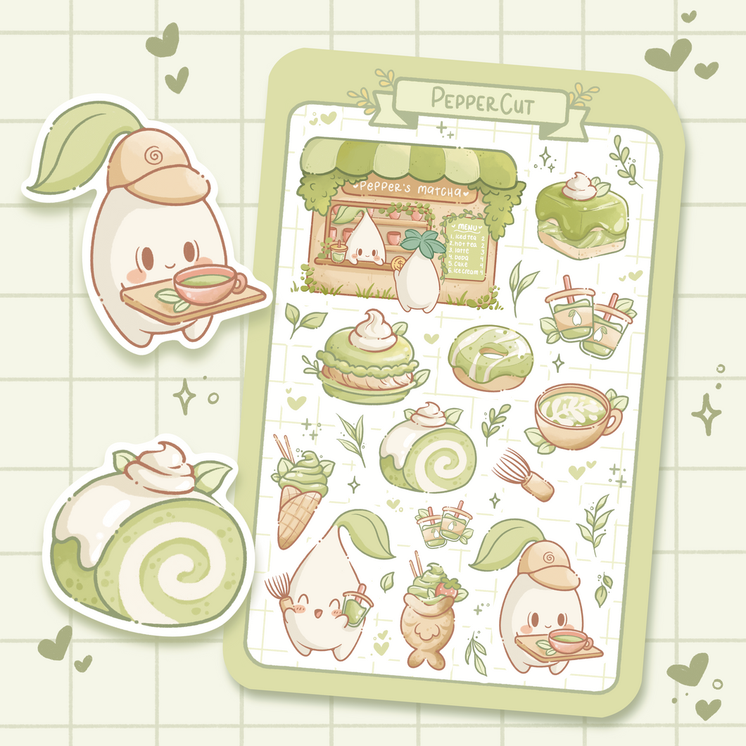 Cottagecore Sticker Sheet - Paper and Cake