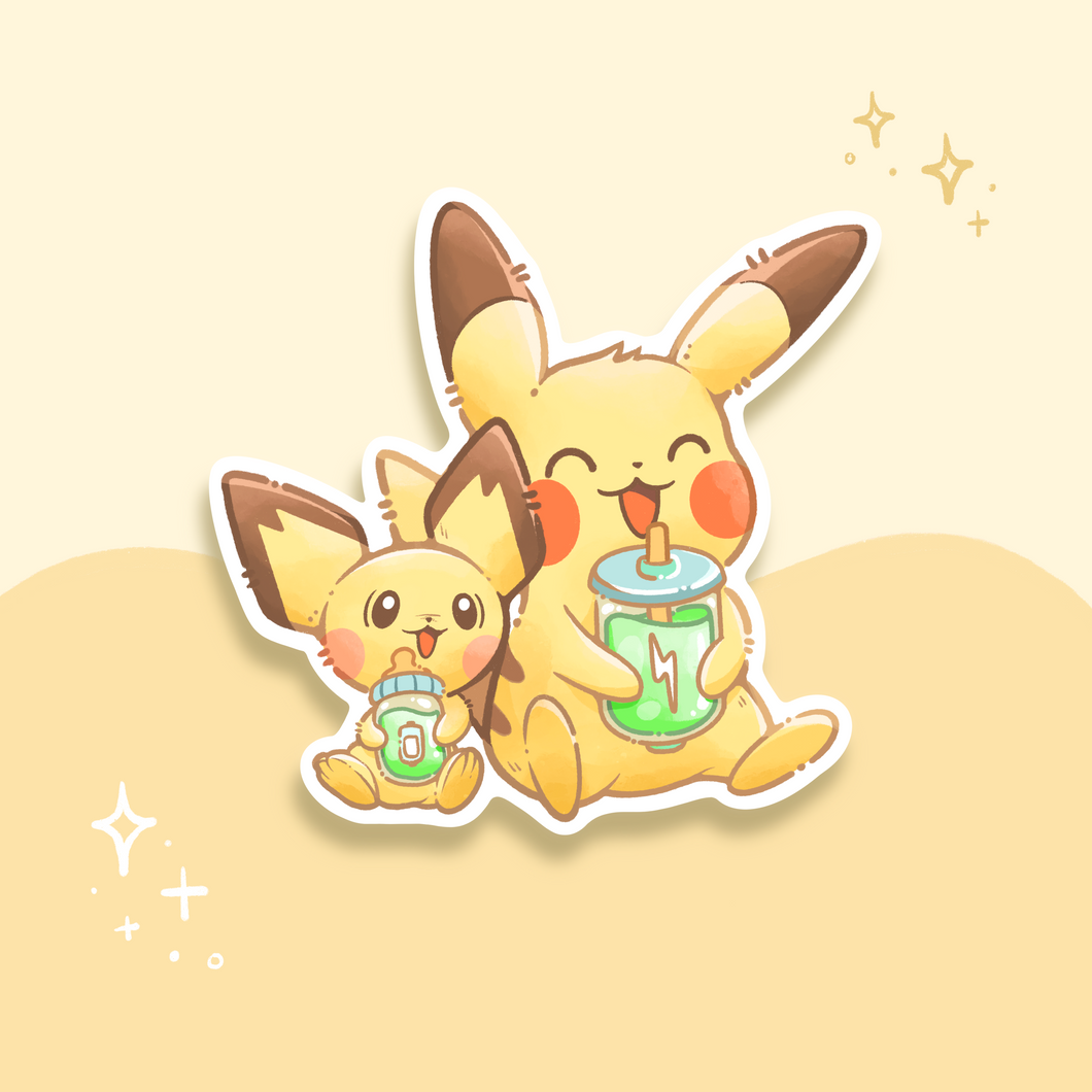 Pikachu & Pichu Sticker
