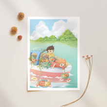 Load image into Gallery viewer, Ponyo&#39;s Ramen Boat Print
