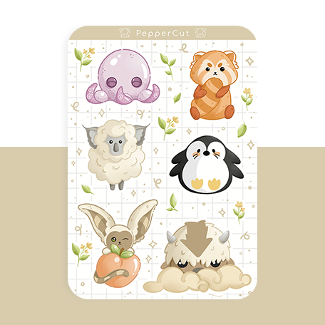 Animal Friends Sticker Sheet